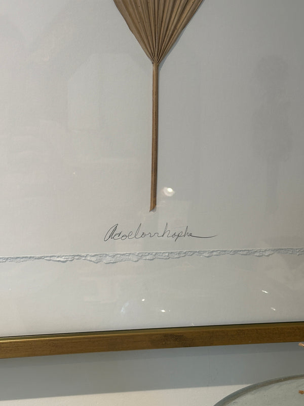 Natural Palm Frond Gold Frame