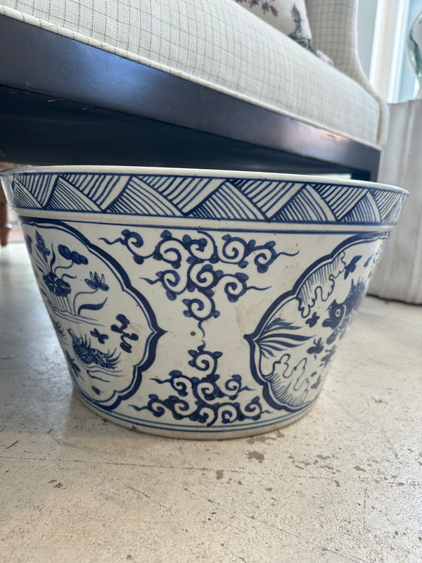 Blue & White Fish Planter