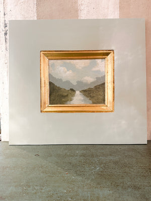 22x24 Burlap Landscape Painting