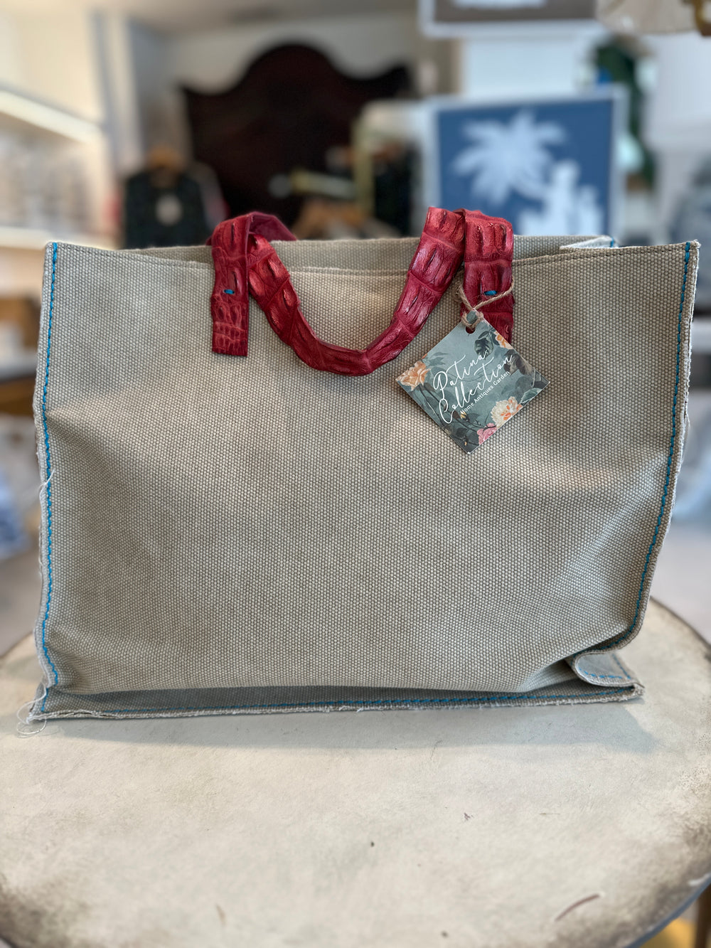 Croc Handle Tote Large