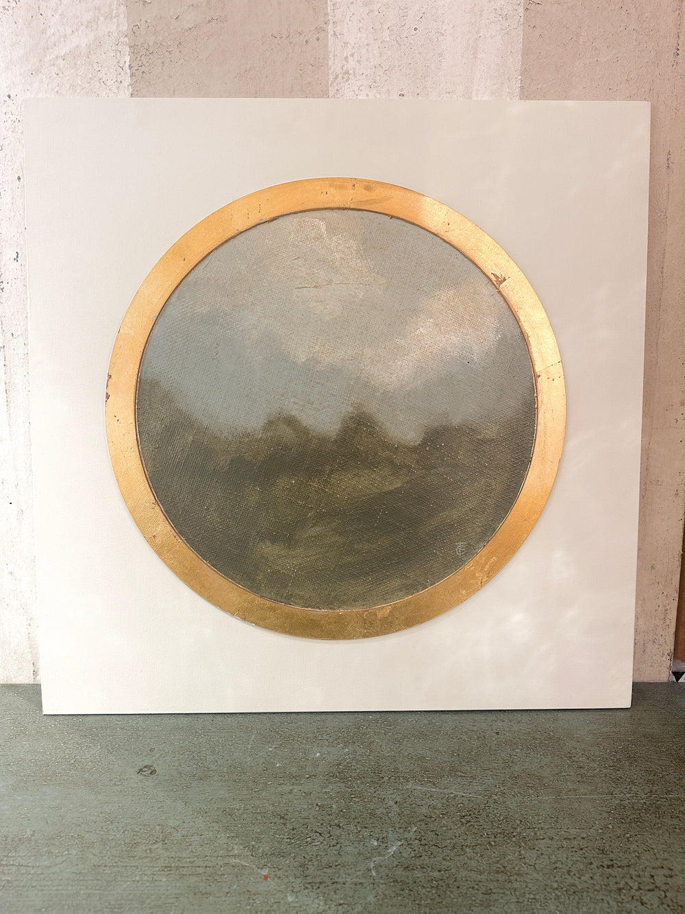 24x24 Circle Landscape Painting