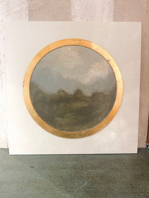 24x24 Circle Landscape Painting
