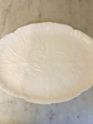 White Radicchio Oval Platter