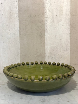 Hobnail Terra-Cotta Bowl