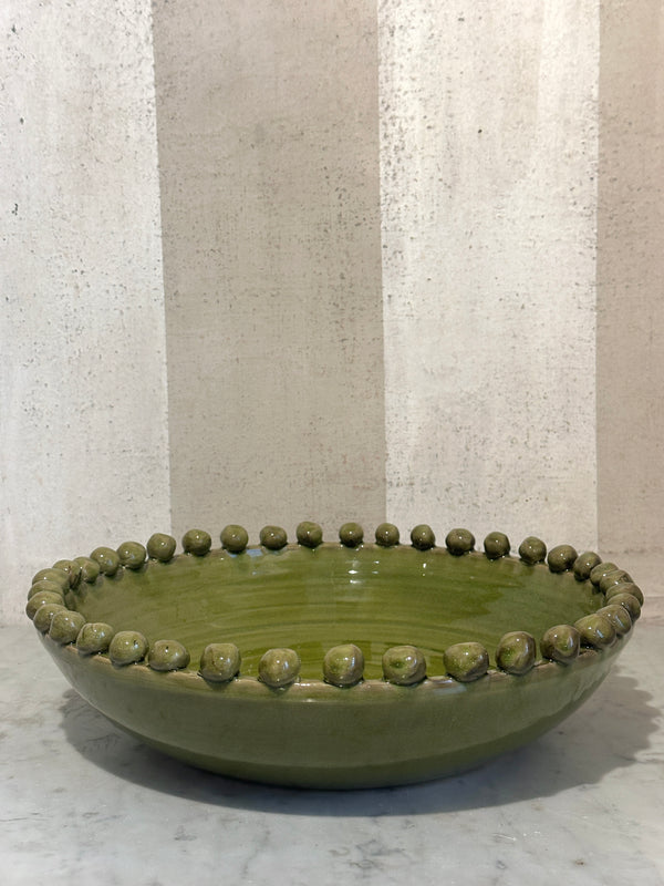 Hobnail Terra-Cotta Bowl