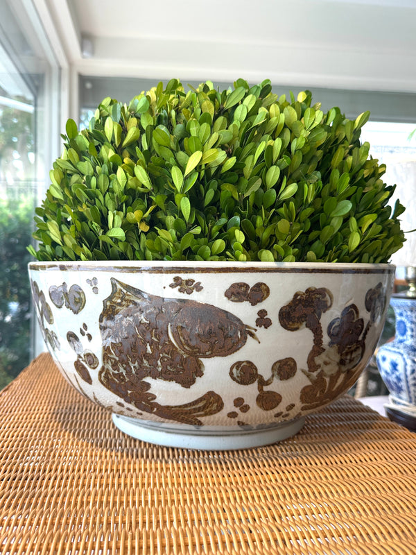 Sable Koi Brushstroke Bowl
