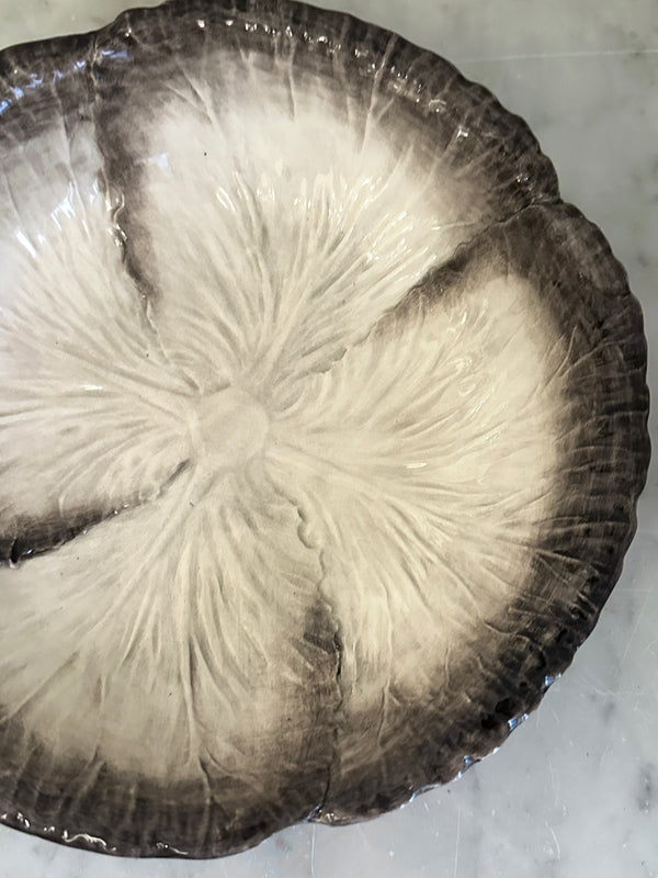 Brown & Cream Radicchio Serving Bowl