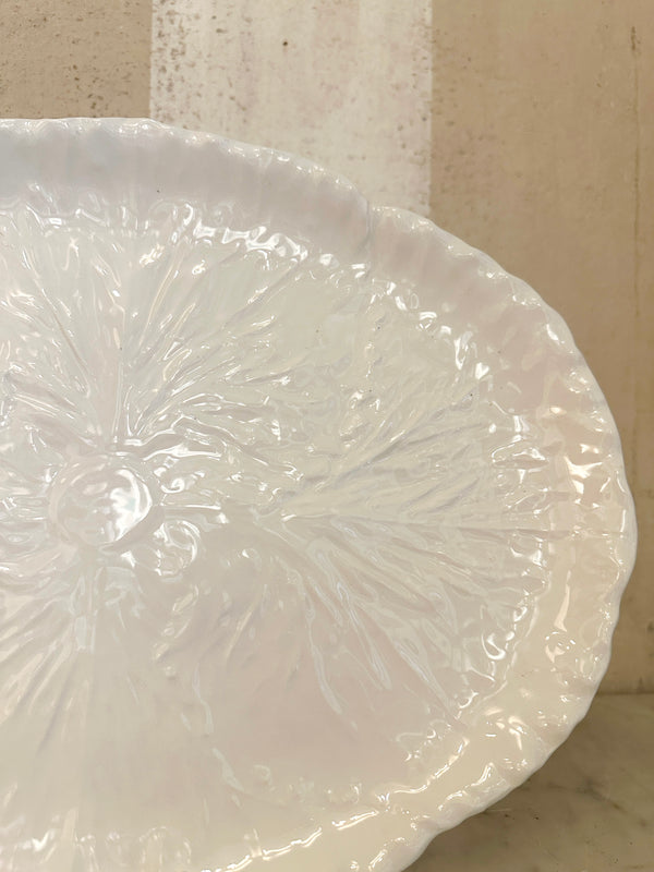 White Radicchio Oval Platter