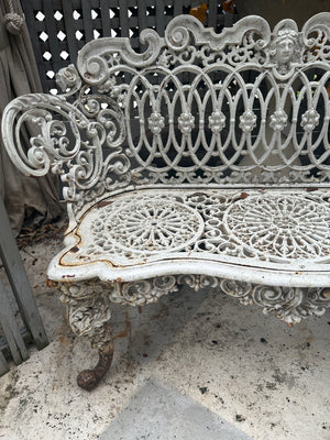 Antique French Iron Bench
