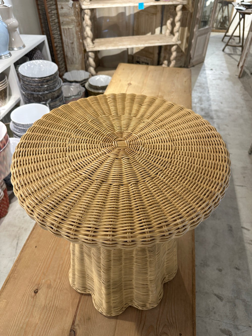Amélie Wicker Side Table - Natural