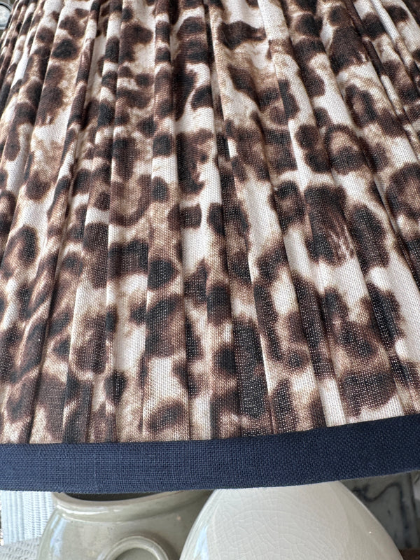 Navy Leopard Lampshade