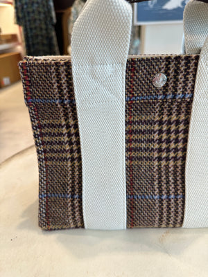 Flannel Tote, Small Brown