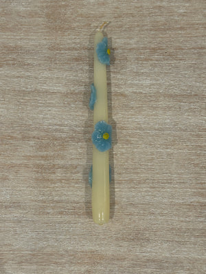 Fiore Blu Hand-Painted Candlestick- Set of 2