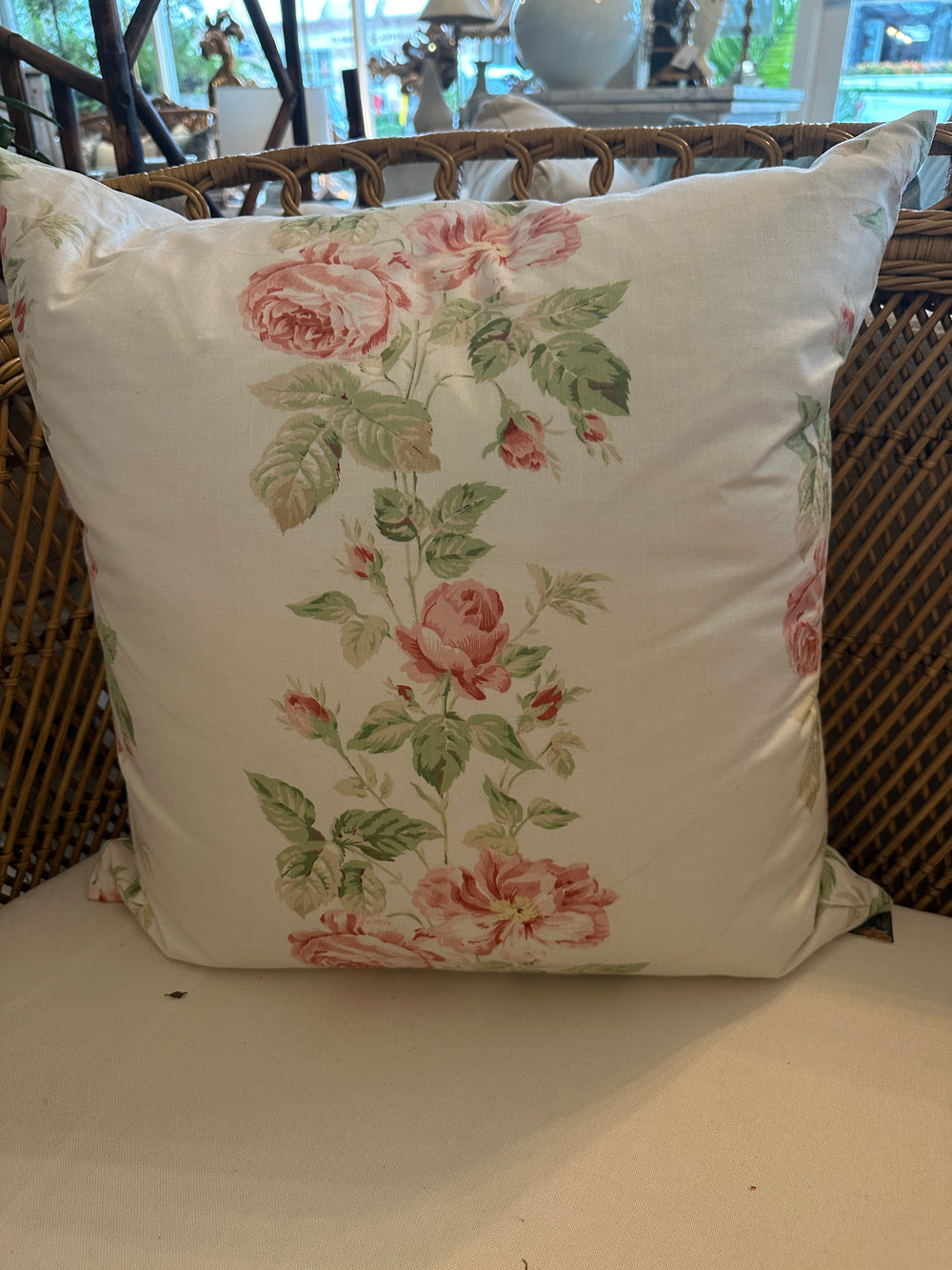 Jane Churchill Pink Roses Pillow