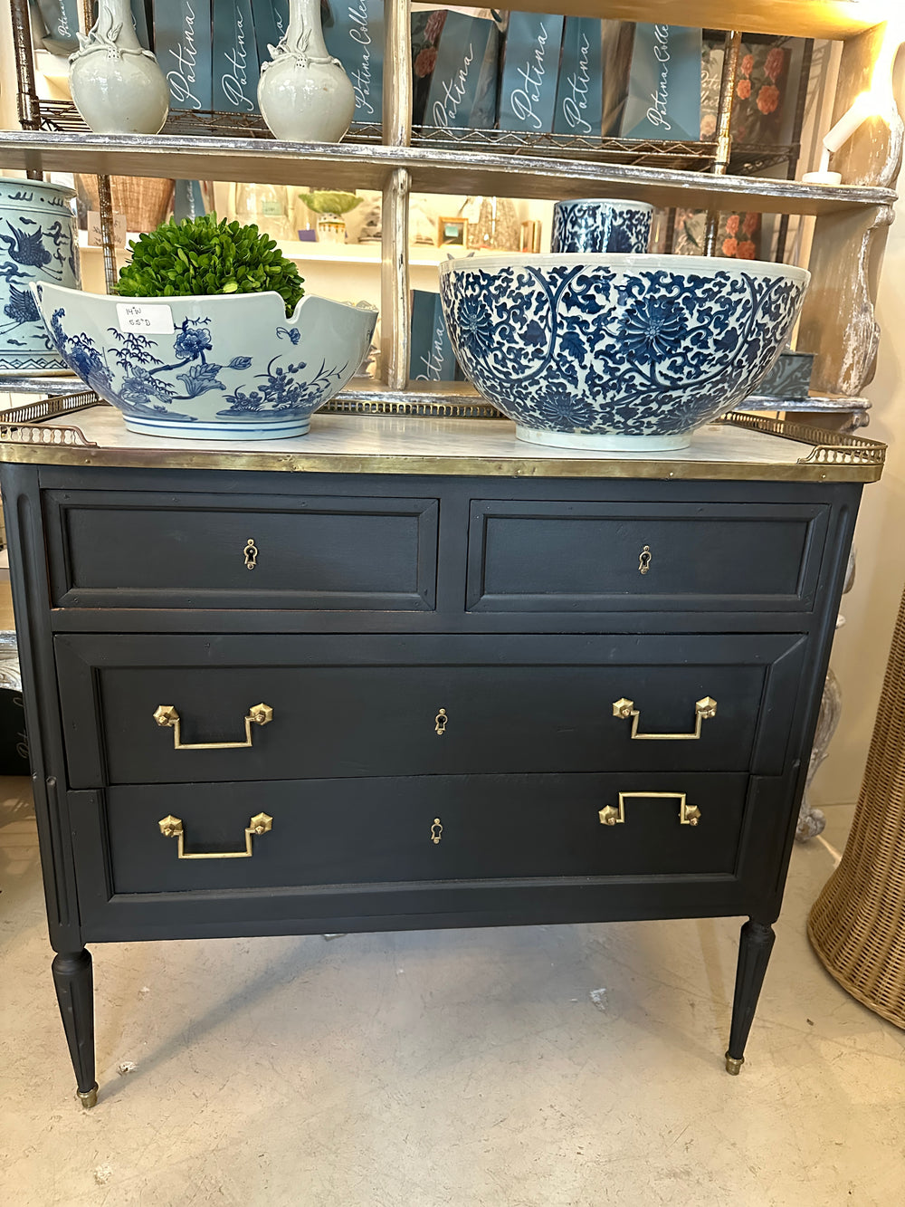 Antique Louis XVI Marble Top Commode