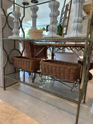 Wicker Planter w/ Metal Legs