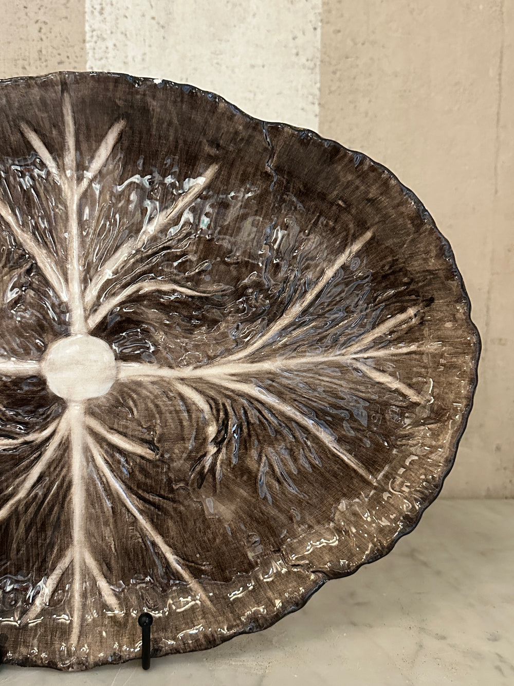 Brown Radicchio Oval Platter