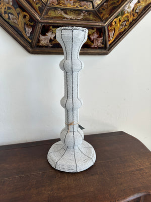 Zaria Beaded Bulb Candlestick Holder