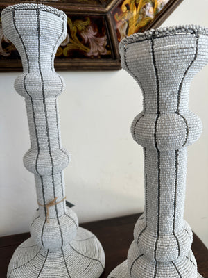 Zaria Beaded Bulb Candlestick Holder