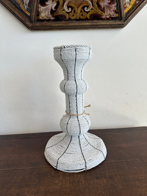 Zaria Beaded Bulb Candlestick Holder