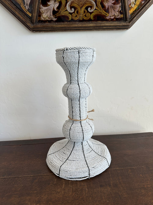 Zaria Beaded Bulb Candlestick Holder