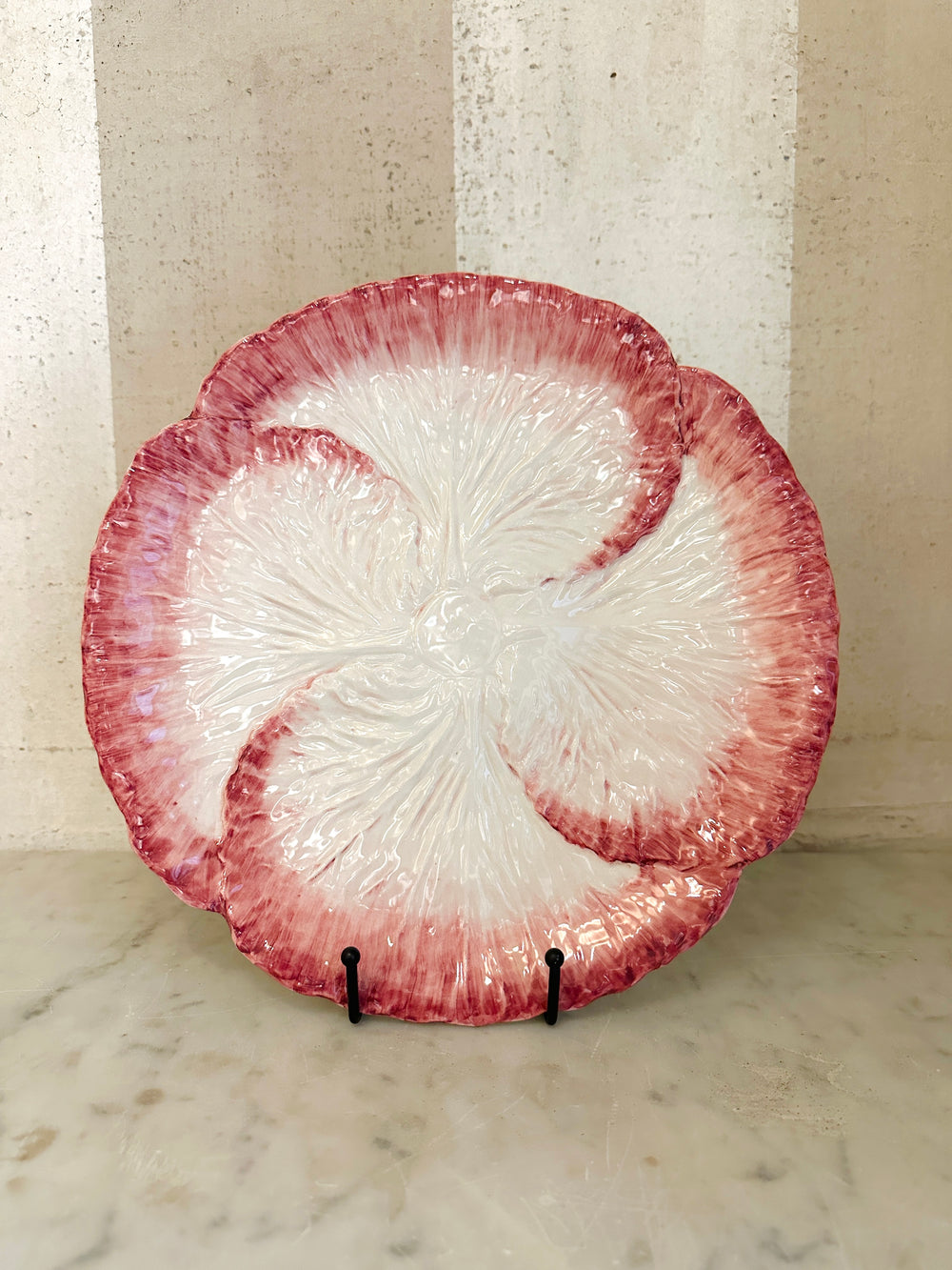 Pink/Cream Radicchio Dinner Plate