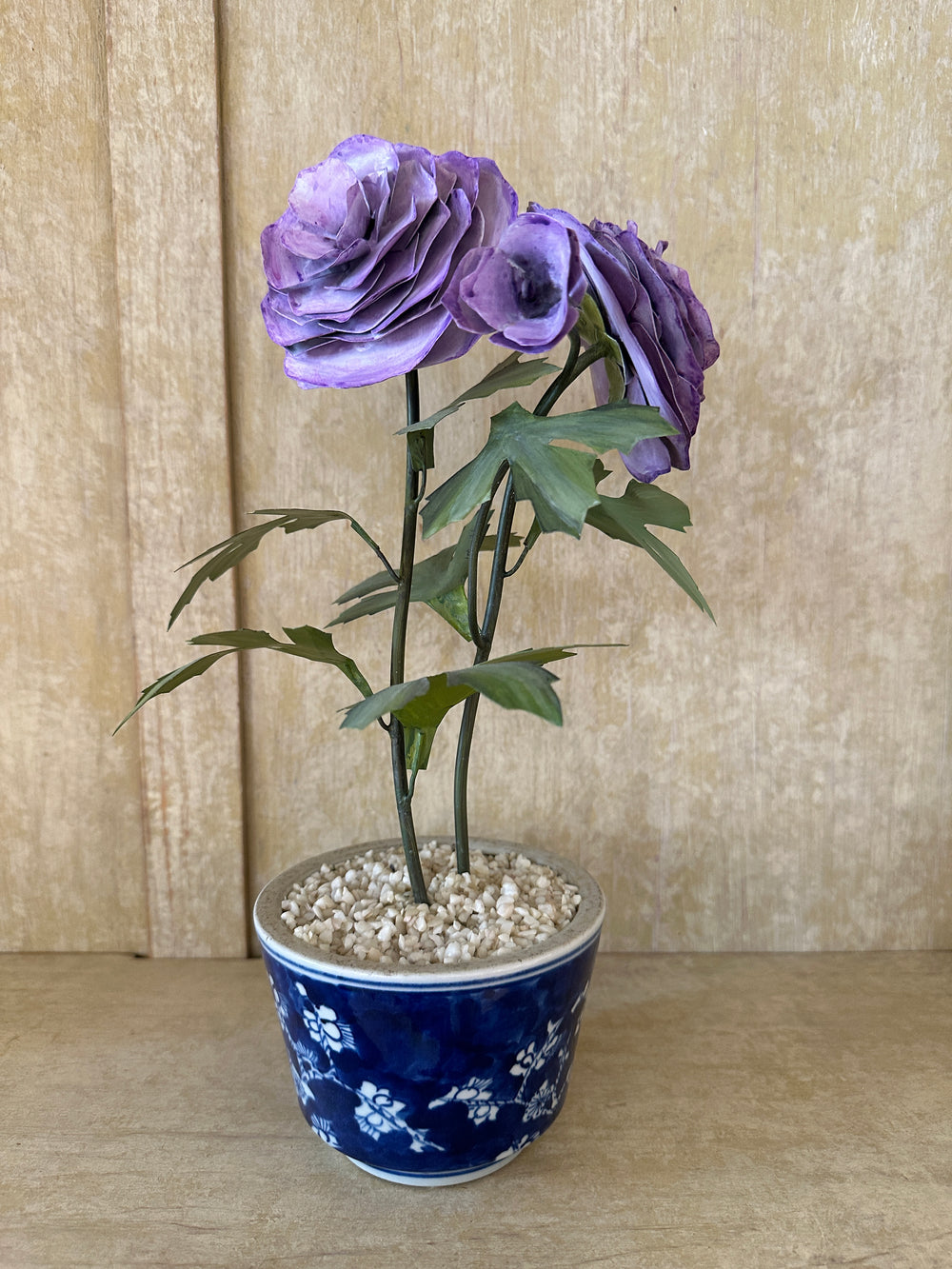 Metal Ranunculus Flower Sculpture