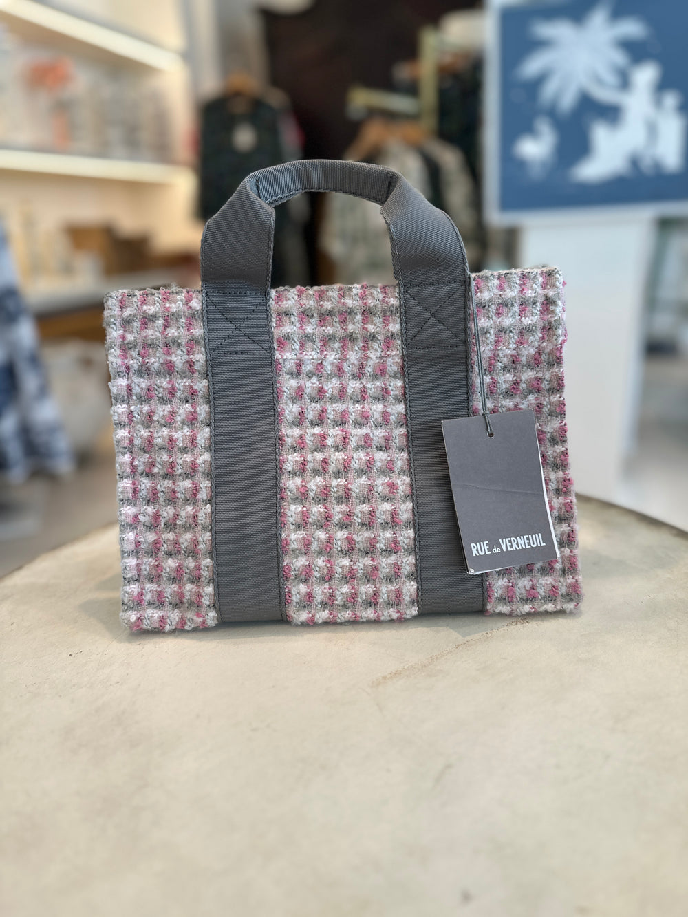 Snow Weed Tote, Small Pink