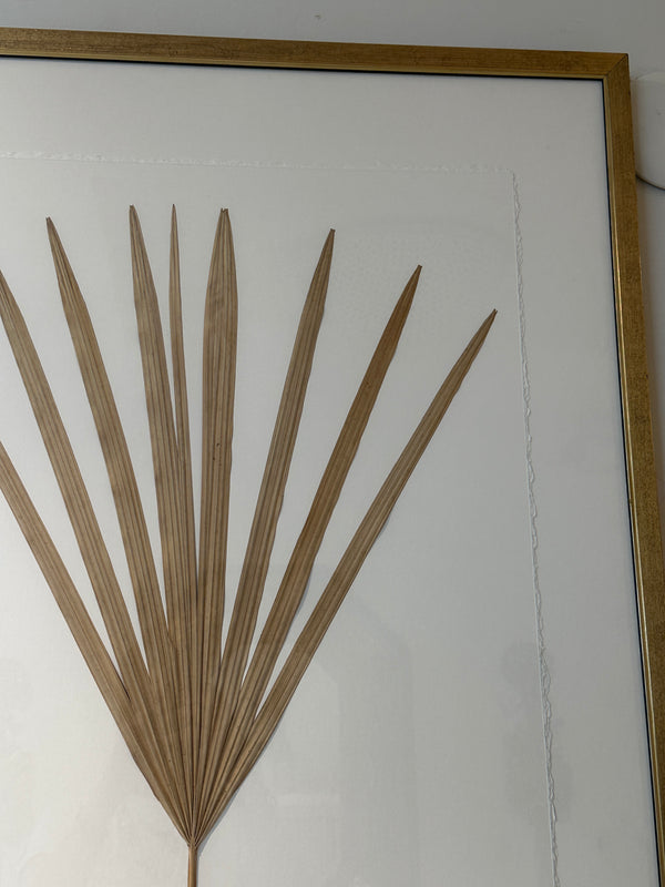 Natural Palm Frond Gold Frame
