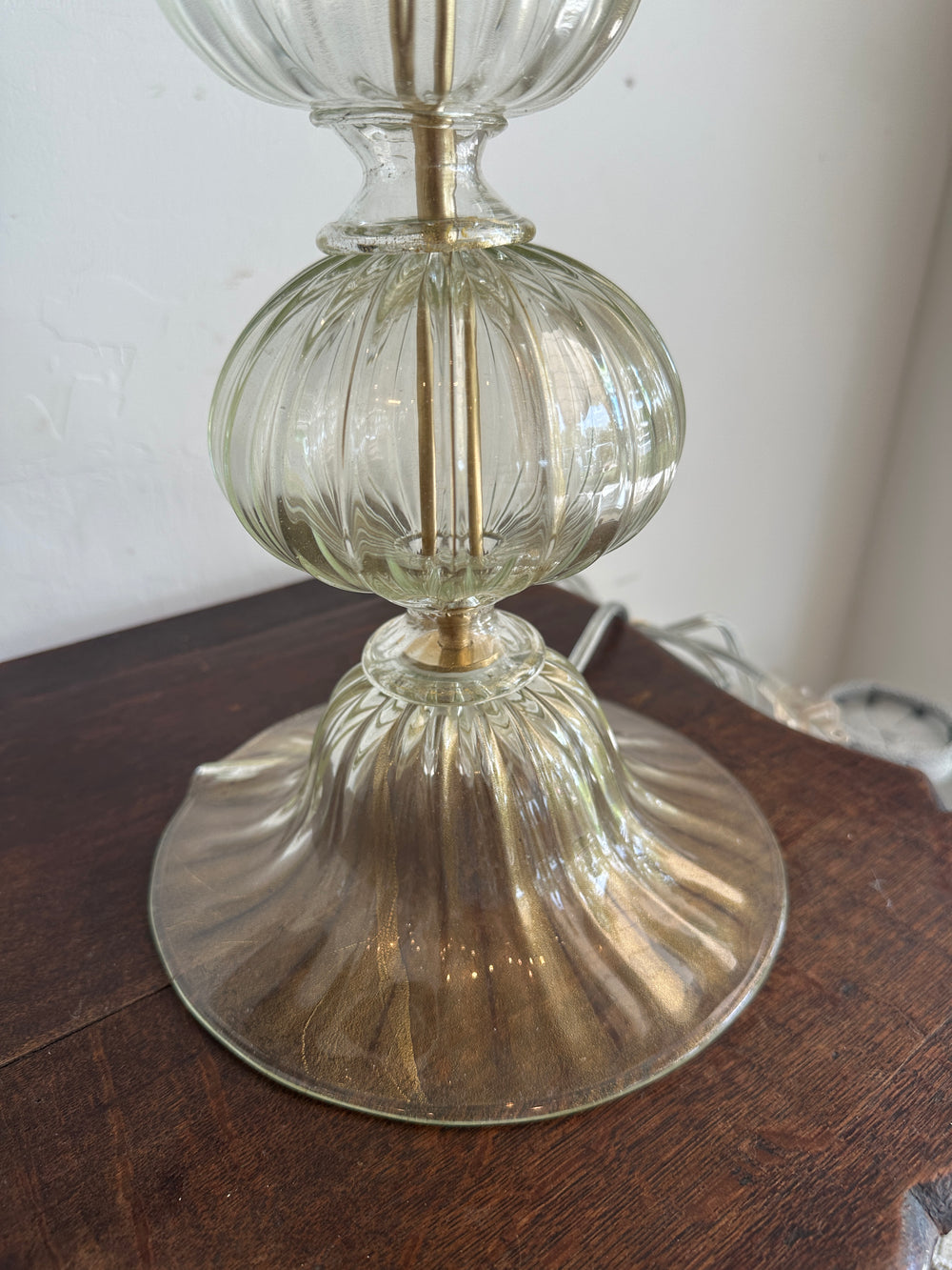 Orlina Gold Speck Murano Lamp
