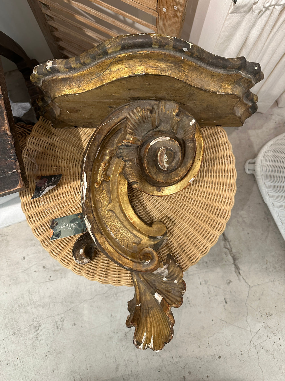 Antique Italian Wood Corbel