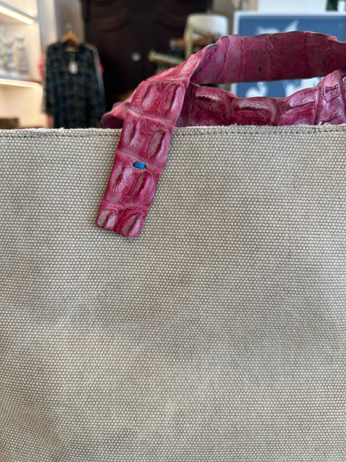 Croc Handle Tote Large