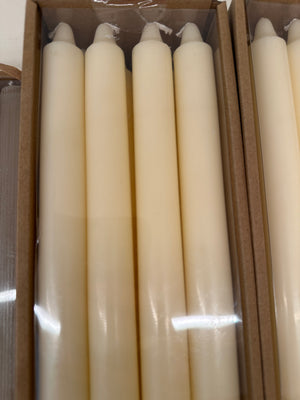 Cream Taper Candles – Set of 12