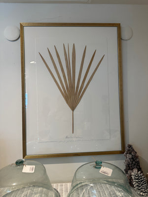 Natural Palm Frond Gold Frame