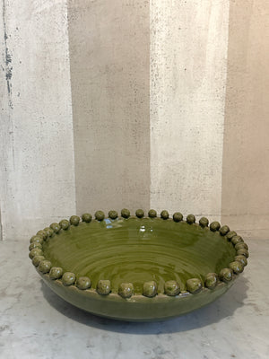 Hobnail Terra-Cotta Bowl