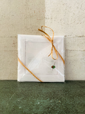 Happy Hour Embroidered Cocktail Napkins- Set of 4