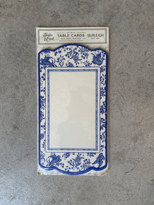 Blue Regal Peacock Table Cards