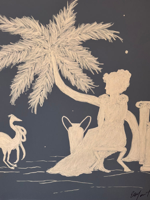 Greek Woman by the Sea Artwork