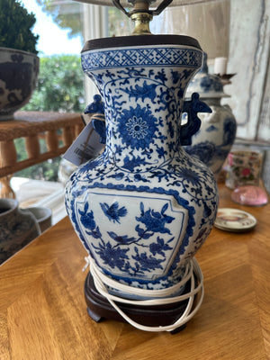 Mini Blue & White Asian Lamp