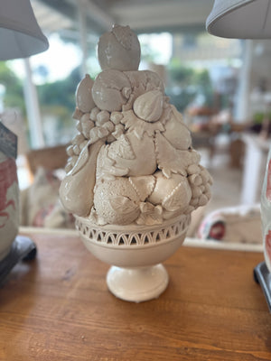 Italian 2 Piece Ceramic Fruit Bowl