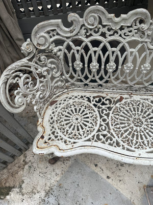 Antique French Iron Bench