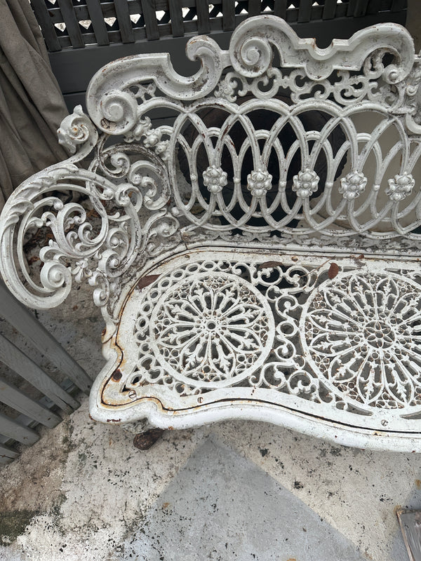 Antique French Iron Bench