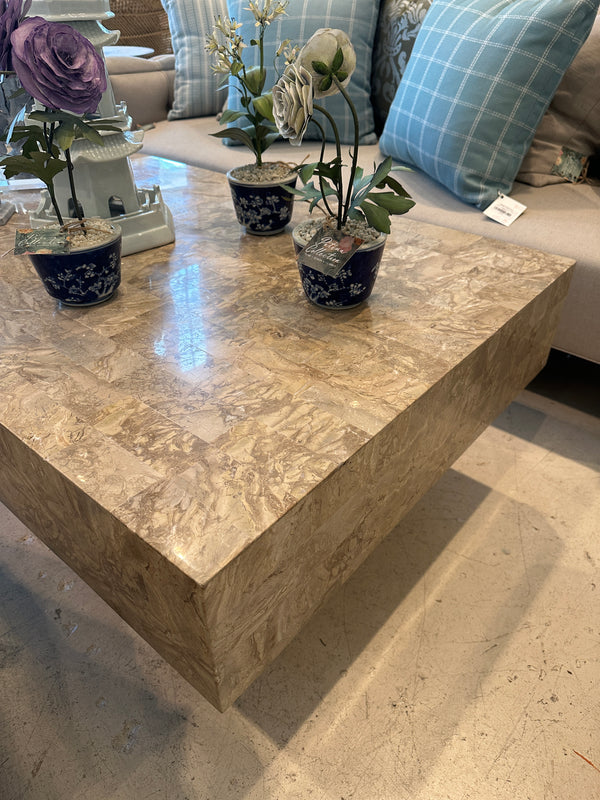50s French Coffee Table with Iron Base