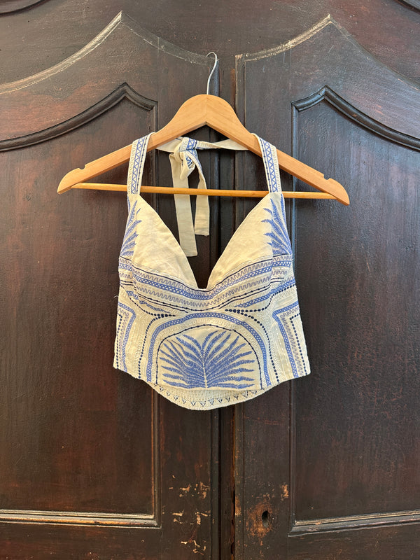 Elide Embroidered Top Ivory