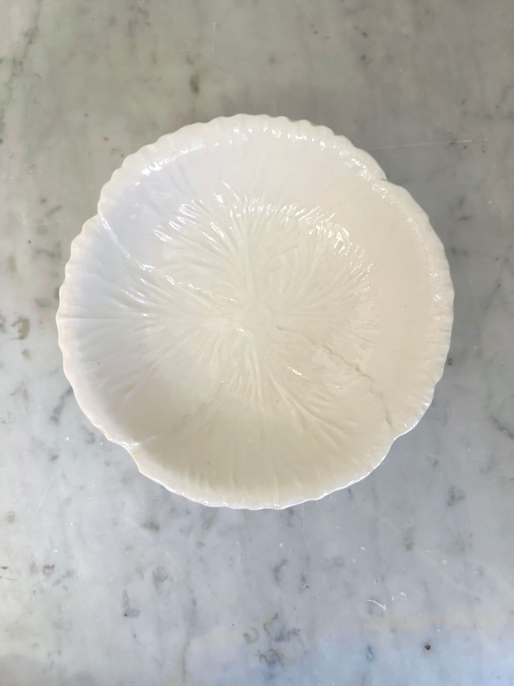 White Radicchio Serving Bowl