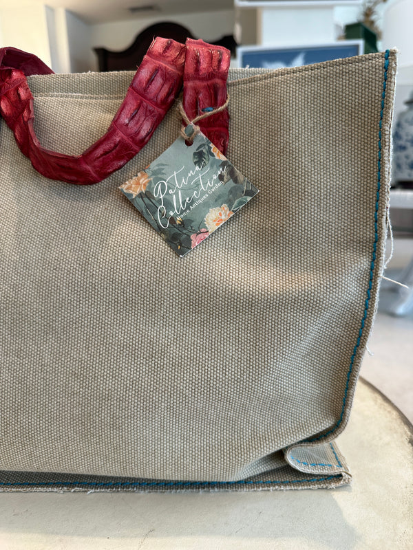 Croc Handle Tote Large