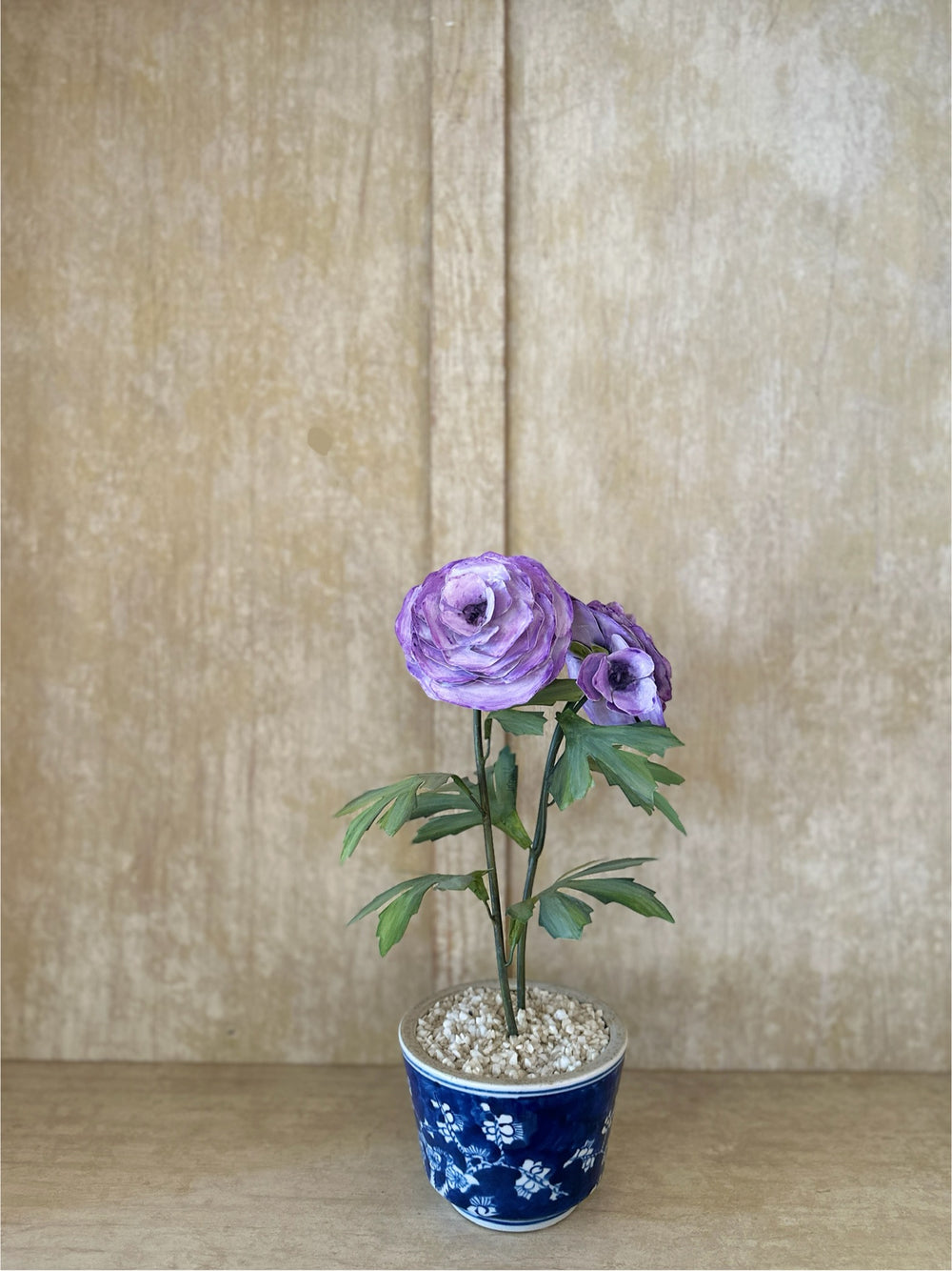 Metal Ranunculus Flower Sculpture