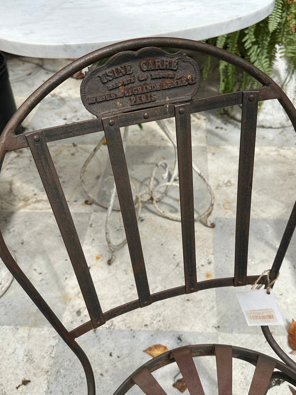 Bronze Garden Chair with Round Seat