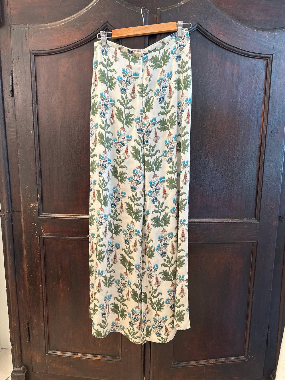 Persian Botanic Blair Ivory Silk Pants
