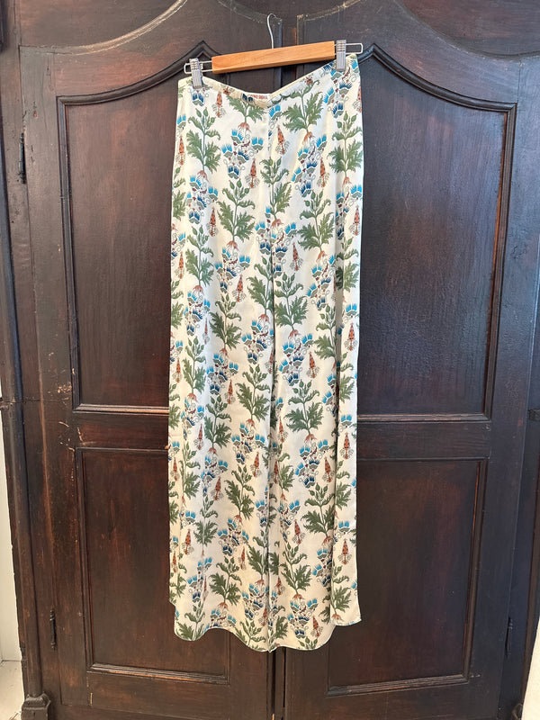 Persian Botanic Blair Ivory Silk Pants